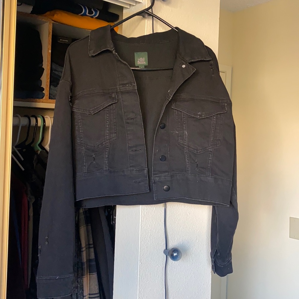 Black Crop Jean Jacket